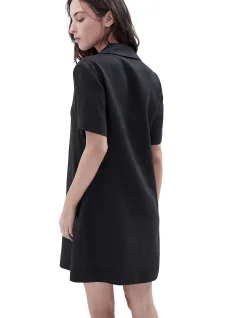 COLLARED BUTTON THROUGH DRESS