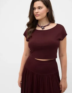 COMPACT CREPE KNIT TOP