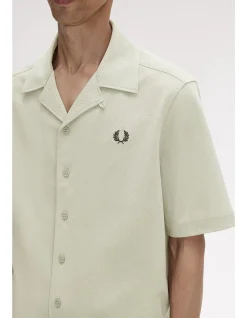 COMPRESS MESH REVERE COLLAR SHIRT