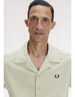 COMPRESS MESH REVERE COLLAR SHIRT