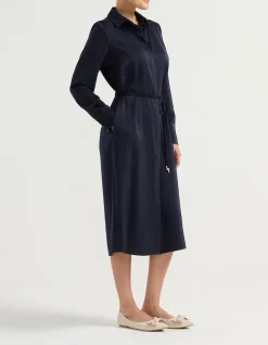 CONCEALED PLACKET SHIRT DRESS