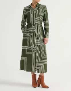 CONCEALED PLACKET SHIRT DRESS