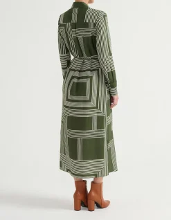 CONCEALED PLACKET SHIRT DRESS