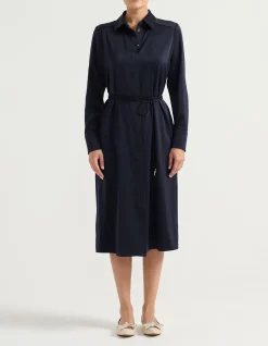 CONCEALED PLACKET SHIRT DRESS