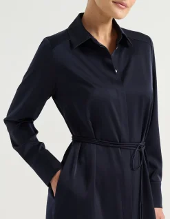 CONCEALED PLACKET SHIRT DRESS