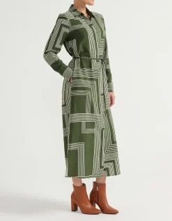 CONCEALED PLACKET SHIRT DRESS