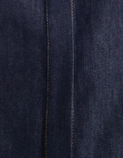 CONCEALED PLACKET DENIM SHIRT