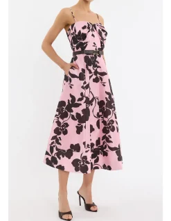 CONNIE STRAP MIDI DRESS