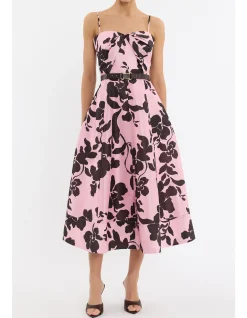 CONNIE STRAP MIDI DRESS