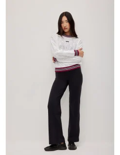 Contrast Logo Knit Crew