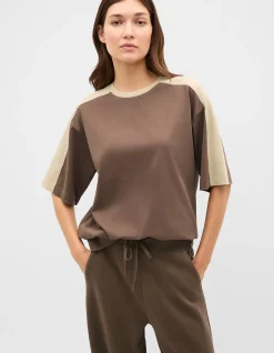 CONTRAST SLEEVE PANEL BOXY TEE
