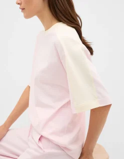 CONTRAST SLEEVE PANEL BOXY TEE