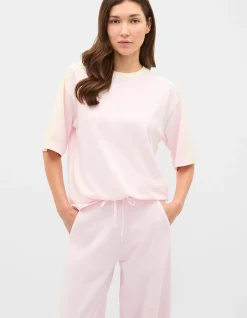 CONTRAST SLEEVE PANEL BOXY TEE
