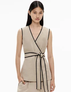 Contrast Tie Shirt