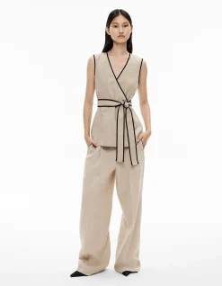 Contrast Tie Shirt