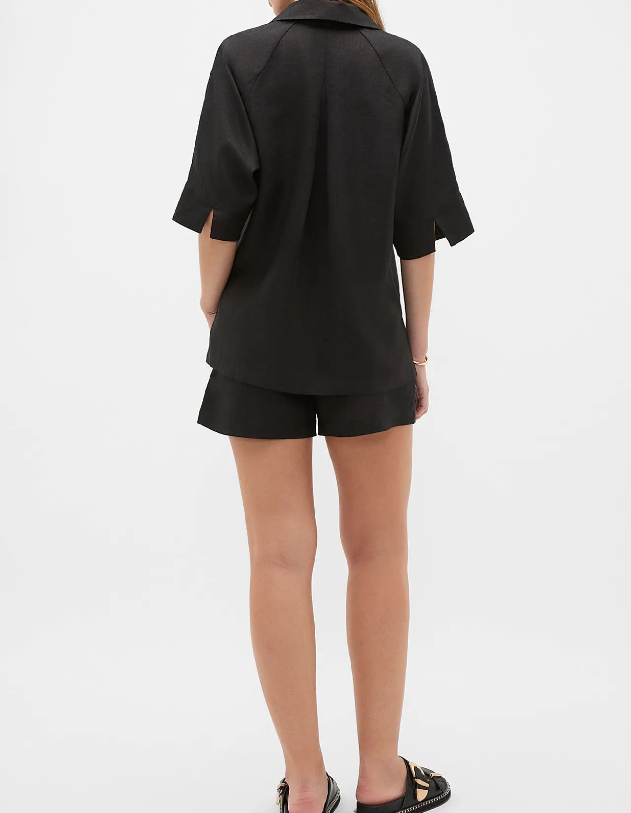 CORE LINEN HALF PLACKET POPOVER