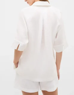 CORE LINEN HALF PLACKET POPOVER