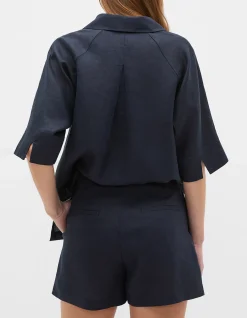 CORE LINEN HIGH RISE SHORT
