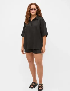 CORE LINEN HIGH RISE SHORT