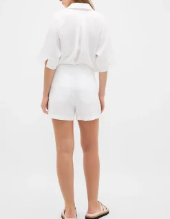 CORE LINEN HIGH RISE SHORT