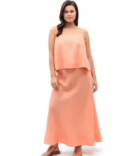 CORE LINEN SEAM FRONT SKIRT