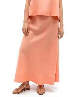 CORE LINEN SEAM FRONT SKIRT