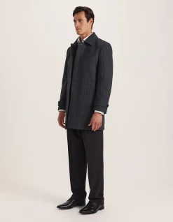 COREY HERRINGBONE WOOL COAT