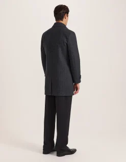 COREY HERRINGBONE WOOL COAT