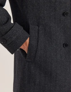 COREY HERRINGBONE WOOL COAT
