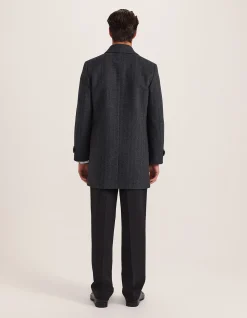 COREY HERRINGBONE WOOL COAT