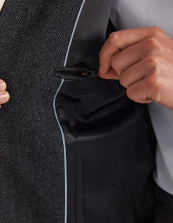 COREY HERRINGBONE WOOL COAT