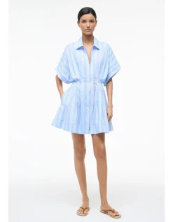 Cori Striped Zip Waist Mini Dress