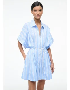 Cori Striped Zip Waist Mini Dress