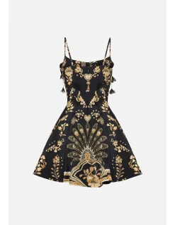 CORSET DRESS WITH SHORT FLARED SKIRT