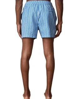CORVA DRAWSTRING PINSTRIPE SWIMSHORT