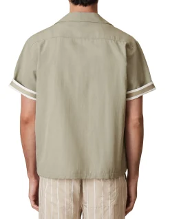 CORVO S EMBROIDERED MOTIF CUBAN SHIRT