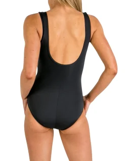 Cosmopolitan Mesh Frill Cross Front One Piece Swimsuit