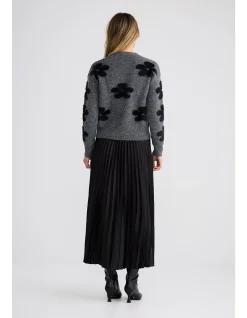 Cosmos Floral Knit Long Sleeve Jumper