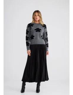 Cosmos Floral Knit Long Sleeve Jumper