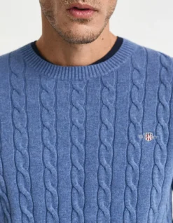 Cotton Cable Crew Neck Knit