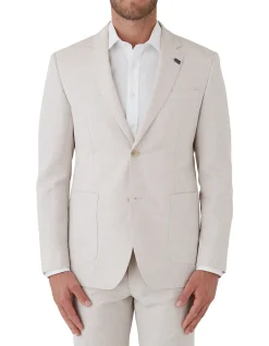 COTTON LINEN WITH PATCH POCKETS JACKET