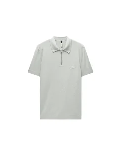 COTTON ZIP NECK POLO
