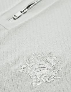 COTTON ZIP NECK POLO