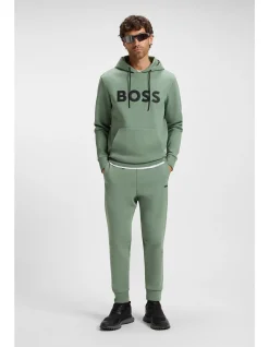 Cotton-blend hoodie with moulded logo