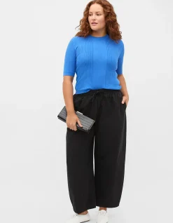 COTTON BLEND RIB KNIT TOP
