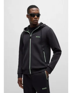 Cotton-Blend Zip-Up Hoodie with 3D-Moulded Logo