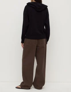 Cotton Cashmere Hoodie Black