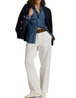 COTTON CHINO STRAIGHT-LEG PANT