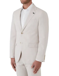 COTTON LINEN FLAP POCKETS JACKET