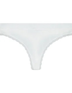 COTTON LOGO THONG